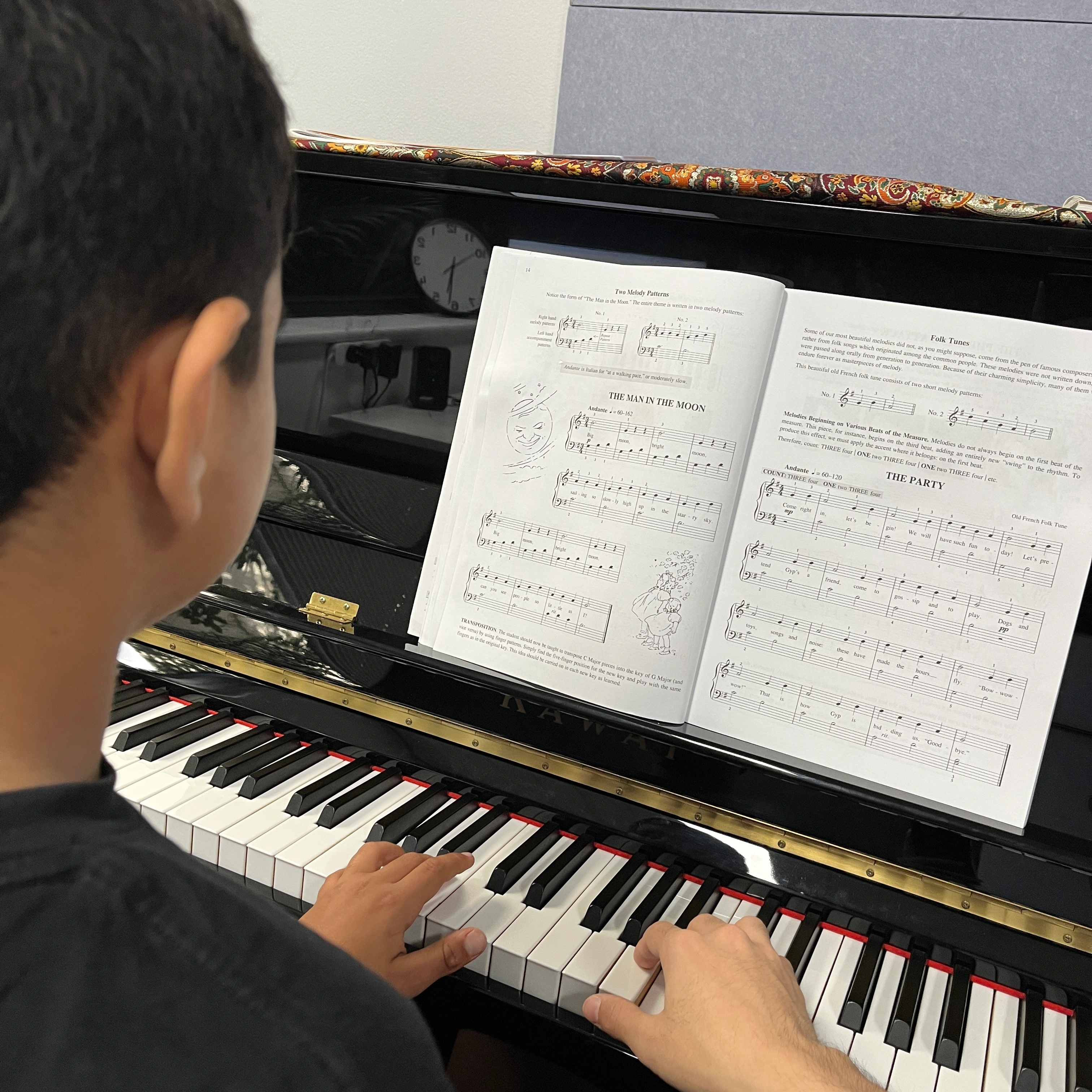 Student taking a piano lesson at Music Academy in Parramatta